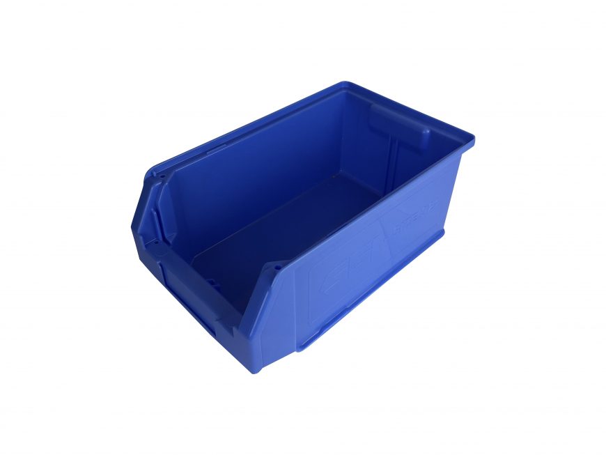 Plastic Storage Containers - Semi open front stackable storage containers